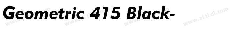 Geometric 415 Black字体转换